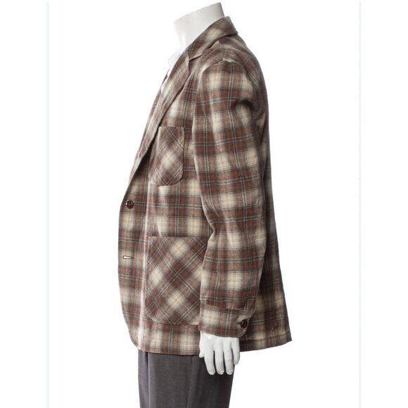 Pendleton 100% Virgin Wool Blazer Size S Plaid Checkered Vintage 60s - Picture 1 of 6